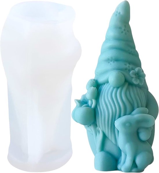 Gezichtloze kerstman kaars vorm gnome hars gieten siliconen mal voor kaars maken kaars thuis decoreren vorm kaarsen hars klei handwerk