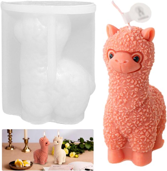 gietvormen dieren kaarsvorm alpaca gietvorm voor kaarsen siliconen vorm schaap gips gieten dieren zeepvorm siliconen alpaca voor kaarsen zeep epoxyhars handwerk