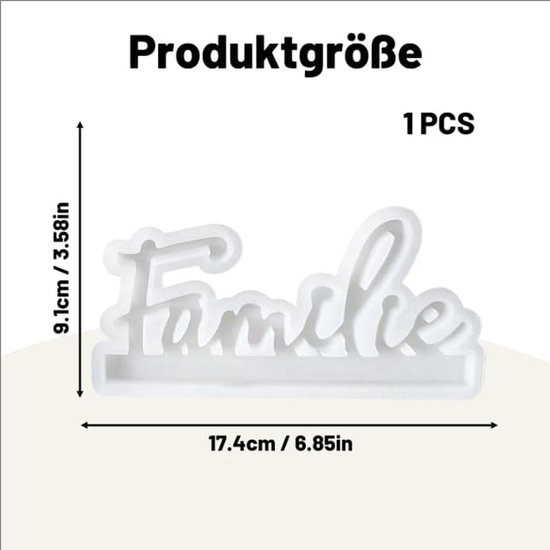 Gietvormen gluck, familie gietvormen siliconen, gipsvormen om te gieten, herbruikbare gietvormen van siliconen, kunnen op kantoor, thuis, op de tafel als decoratie worden geplaatst