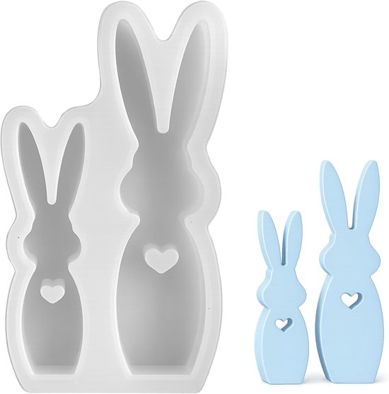 Gietvormen, set van 2 gietvormen, premium doe-het-zelf vormen voor epoxyhars, gips en zeep, nauwkeurige 3D-contouren voor stijlvolle paasdecoratie en geschenken