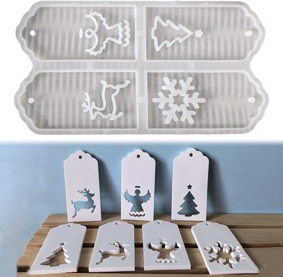 gietvormen voor Kerstmis, siliconen vorm, kersthanger, siliconen vorm, engel, eland, gipsvormen om te gieten, adventskalender, gietvormen, siliconen, Kerstmis voor doe-het-zelf (A)