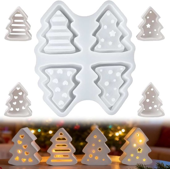Gietvormen voor Kerstmis, siliconen vormen voor Kerstmis, siliconen vormen, gietvormen, dennenboom, gietvormen siliconen Kerstmis, gips voor gieten vormen, Kerstmis, voor gietwerk