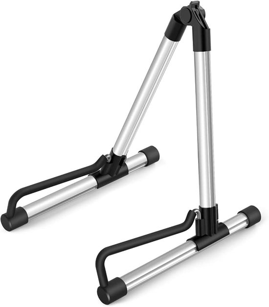 Gitaar Stand Akoestische, Fold Metal Elektrische Stands & Hangers, Bass Klassieke Enkele Gitaar Stand aanpassen voor 30" 40" Mandoline, Bass, Banjo, Ukulele (Zilver)
