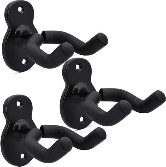 Gitaar Wall Mount Hangers 3 Pack, Gitaar Stijl Wandhouders Haken Stands voor Akoestische Elektrische Bas Klassieke Ukulele Gitaren