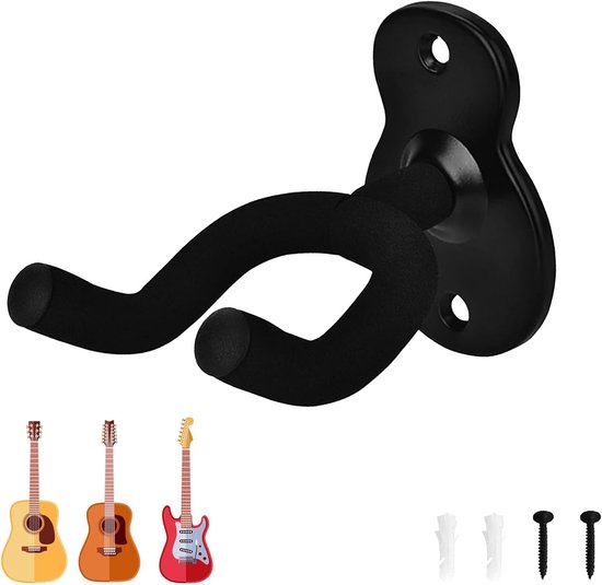 Gitaarhouder voor aan de muur, universele gitaar-wandhouder voor akoestische gitaar, klassieke gitaar, bas, elektrische gitaar