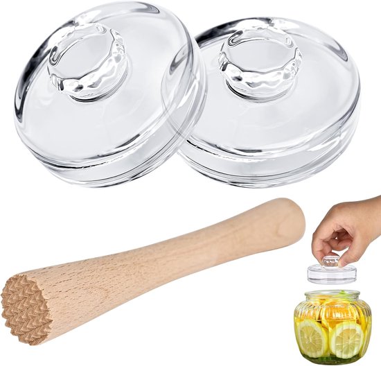 Glass weights for fermentation - Fermentation set consisting of 2 weights for fermentation (7 cm) encumbrance stone - ShopVlot
