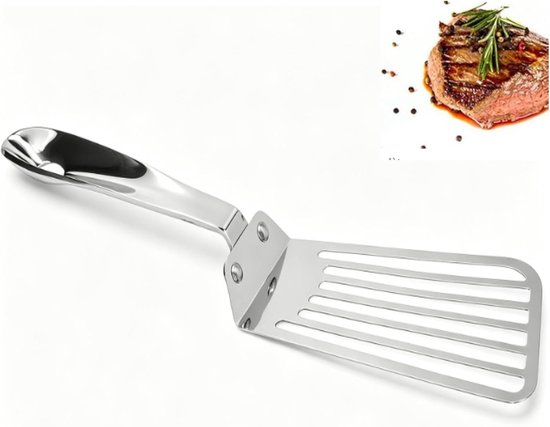 gleufdraaier, grote flexibele metalen gleufspatels om om te draaien Draaien Frituren Grillen Biefstuk Vispannenkoek