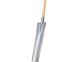 Gloria een merk van ideale spade, drainagespade met beuken-T-steel van 85 cm en trap, een specialist voor het graven van smalle en diepe gaten, 550 x 125 x 90 mm