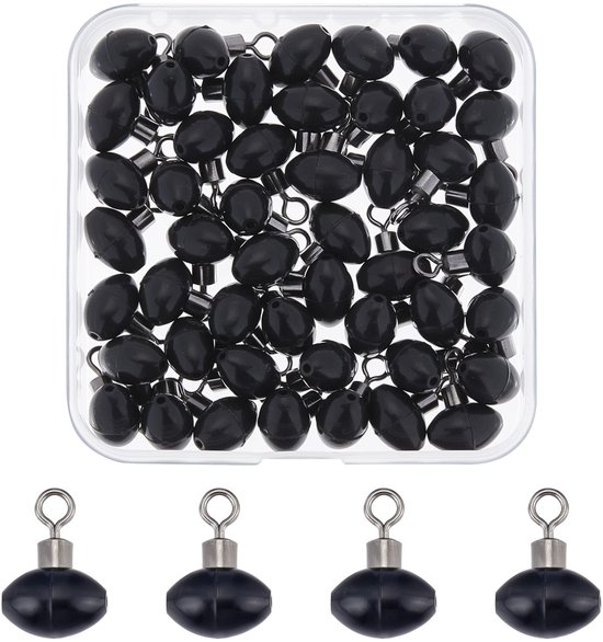 Golden crown - Vissen Rolling Swivel Slider Kraal - 50 Stuks - Corrosiebestendig - 16X12 Mm - Visgerei Connectoren - Ideal voor Glijdende Apparaten -