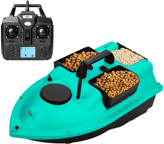 GPS Voerboot – 500 m Bereik & 40 Voerplekken – Automatische Terugkeer – 3 Voerbakken – Voor Karpervissen & Groot Water