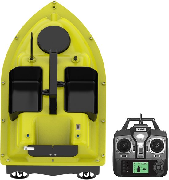 GPS Voerboot – 500 m Bereik – Automatische Terugkeer – 3 Voerbakken 2 kg – Voor Karpervissen