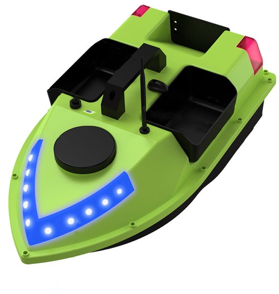 GPS Voerboot – 500m Bereik – 12000mAh Batterij – 99 GPS Punten – RC Bait Boat met LED – Voor Karpervissen & Nachtvissen van Merkloos