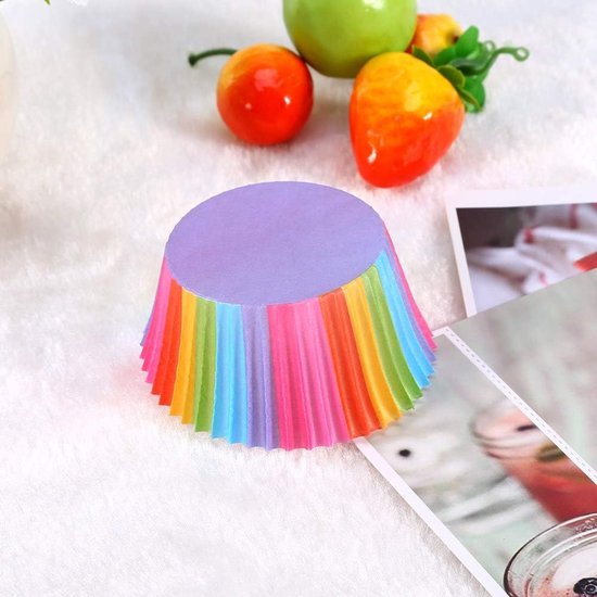Grade Cupcake Liner Cake-papiervorm, 100 Stuks Kleurrijke Bakbekers voor Het Bakken van Taartdecor