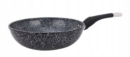 Granit Wok Serie - Hoge Granieten Wokpan - 28cm - 3L - Anti-aanbaklaag - Inductie en Gas van granit