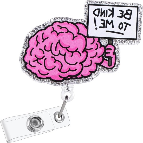Grappige Badge Reel voor ID-houder, Schattige Retractable Clip voor Neurologie, Perfect voor Zorgprofessionals en Medisch Personeel