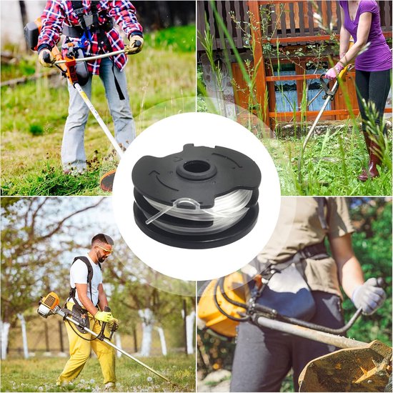 Grasmaaierlijn voor Parkside, 8,3 m lange 1,65 mm doorsnededraad Trimmer Vervangende Spoel voor Parkside PRTA 20 Li C3 IAN351753 Draadloze Grasmaaier Onkruidverwijderder Spoellijn (6 spoelen)