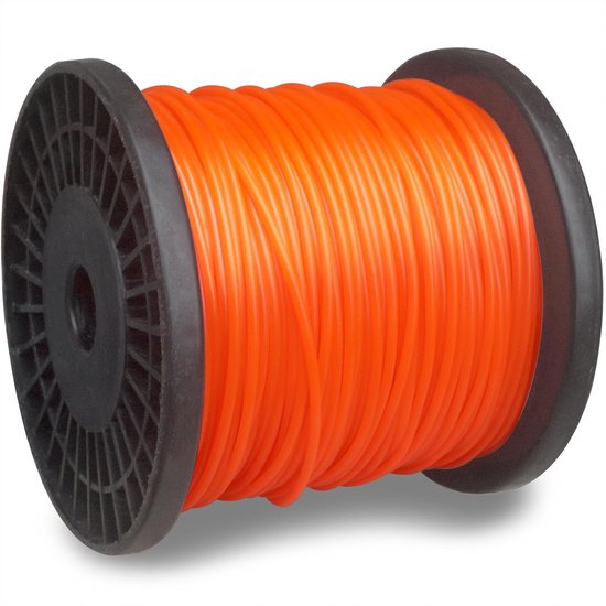 Grasstrimmer Lijn 328ft .095" Ronde String Trimmer Lijn 2.4mm Vervanging Spoel Nylon Materiaal voor Trimmen Gazon Onkruid Gras, Oranje Kleur