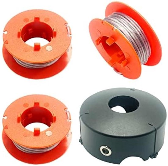 Grastrimmer-spoel voor Bosch, grastrimmer-spoel vervanging voor ART 23 26 30 COMBITRIM EASYTRIM Grastrimmer, 1,6 mm 8 m spoel lijnen compatibel met F016800175 (3 spoel+1 deksel)