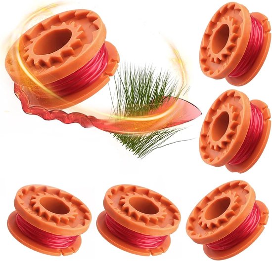 Grastrimmer spoelen set van 6, slijtvast nylon draad, universeel ontwerp voor tuinonderhoud en gras trimmen