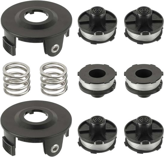 Grastrimmer voor Makita 196146-9/195858-1, Grastrimmerdraad vervanging voor Makita Accusence 18V DUR181Z, DUR181RF, DUR181 Lengte 8m, Ø1,60mm met spoelafdekking (3 spoelen+1 dop+1 veer)