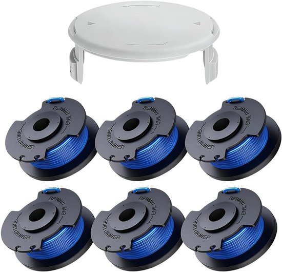 Grastrimmerdraad Set - Universeel - 6 Spoelen - Duurzame Nylon Mix - Voor Accu-Grasmaaiers
