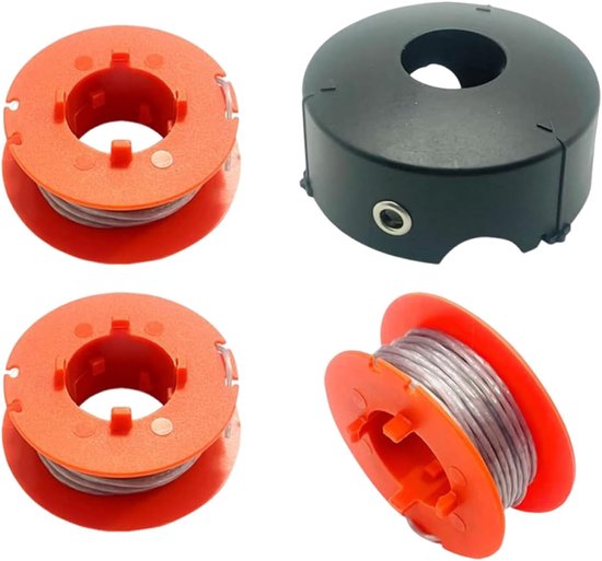 Grastrimmerspoel compatibel met Bosch ART 23 26 30 Combitrim Easytrim grastrimmer Pro-Tap automatische spoellijn met F016L71088 deksel (3 spoelen + 1 dop)