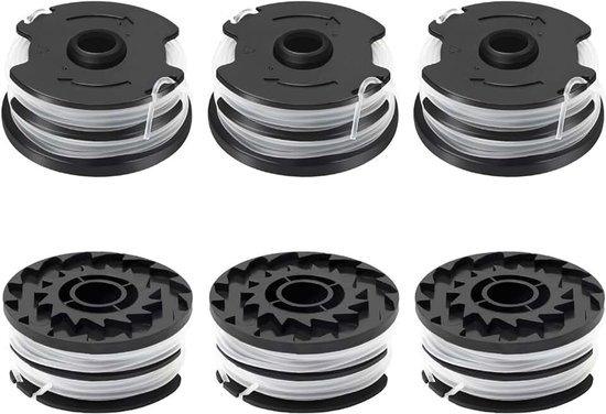Grastrimmerspoel, compatibel met Parkside TLP-01, trimmer draadspoel voor Parkside PRTA 20-Li C3, A1, B1, B2, PRT 550 A1, A2, A3, A5, B6, PRT 300 A1 (6 spoelen)