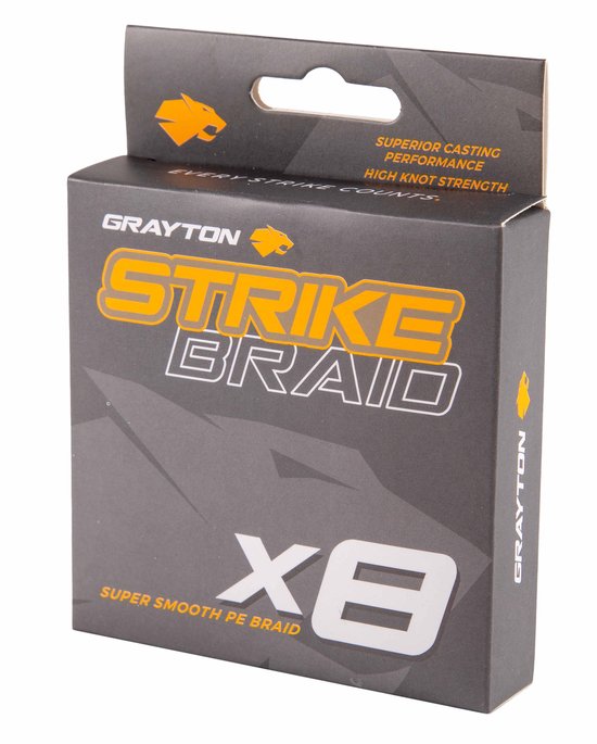 Grayton Strike Braid Gevlochten Lijn 0.10mm/3.4kg (150m) | Gevlochten lijn van Merkloos
