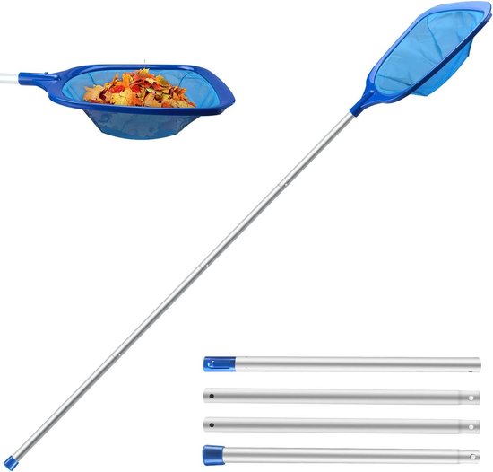 Green Harmony 160 cm skimmer zwembadreiniging-schepnet-fijnmazig-13 m lange aluminium stang-175 cm diep-schepnet-voor-zwembad-spa-vijvers-whirlpools Green Harmony - Schepnet vijver van Merkloos