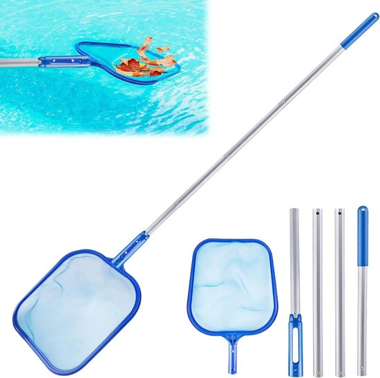 Green Harmony Skimmer schepnet zwembad reinigingsset - telescoopstang 160 cm - bladschepnet zwembadreiniging - zwembadschepnet telescoopstang - zwembad skimmer net Green Harmony - Schepnet vijver van Green Harmony
