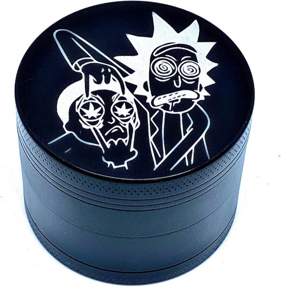 Grinder - Zwart - 50 mm - Zinklegering - Voor Gedroogde Kruiden