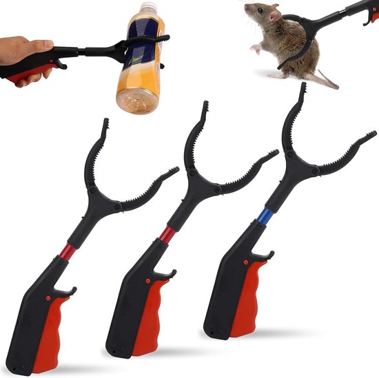 Gripping Pliers - Garden Grabber Stick - Pickup Tool - Grabber Reaching for Disabled - Garden Gripper - Gripper Tools - Garbage Collector - Trash Picker - Trash Can Pliers - Pickup Tools (3 Pieces) van Merkloos