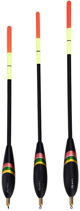 Grof Visdobbers, Visaas Drijft Bobbers 3 Stuks Geladen Waggler Drijft Visdobbers, Gewogen Visdobbers 1.5 + 6g, 1.5 + 5g, 1.5 + 4g