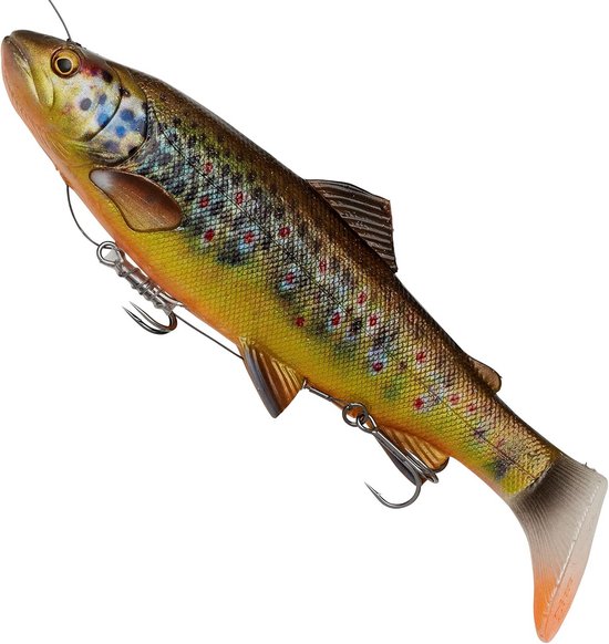 Grote Kunstaas Shad Forel met Rammelaar voor Roofvis van Merkloos