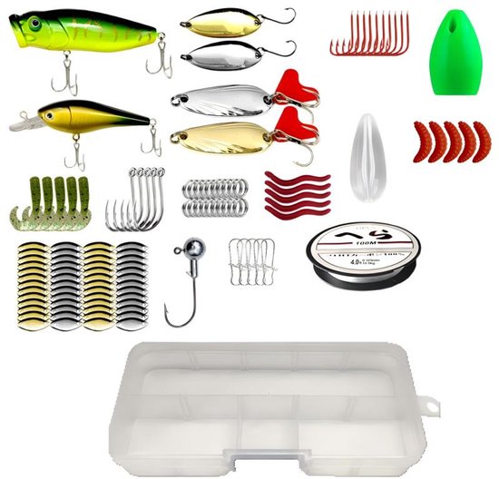 Gsedaox-Kunstaas-Kunstaas Set-127 Stuk Fantastic Vislokaas Set Voor Het Vissen Op Baars Forel En Snoek Met Levensechte Actie van Merkloos