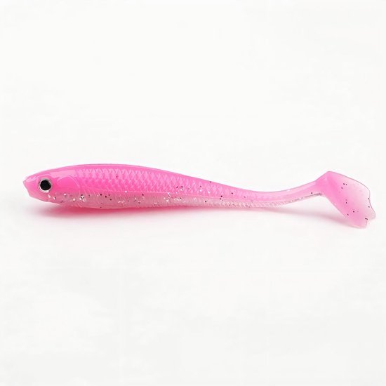 Gsedaox-Kunstaas-Softbaits-10 Stuk Zachte Kunstaasjes Met Vibrerende Zwemactie En Een Trillende Zinkbeweging-8.5 CM Lang-Roze van Merkloos