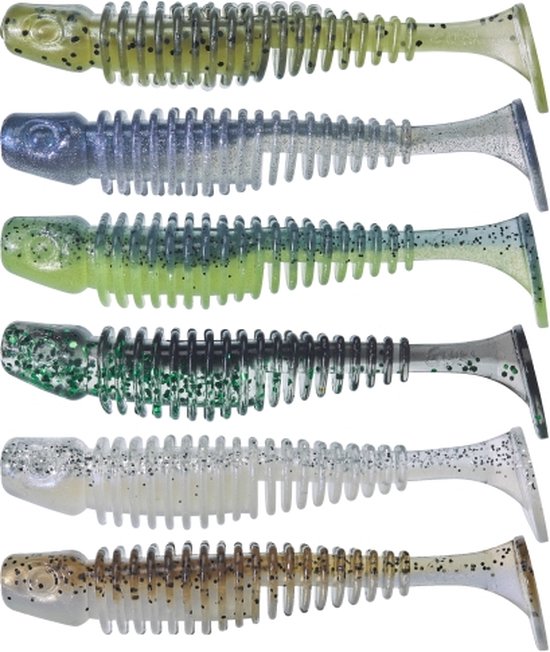 Gunki Tipsy SXL Clear Water Box Shads 10cm (8.7g) (60 Stuks) - Shad van Merkloos