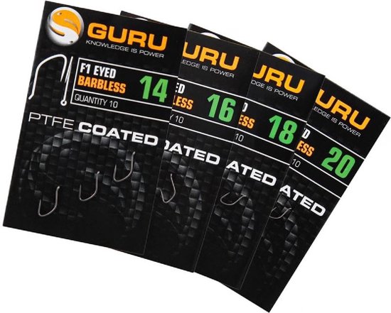 Guru F1 Eyed Barbless (10pcs) - Maat : 22