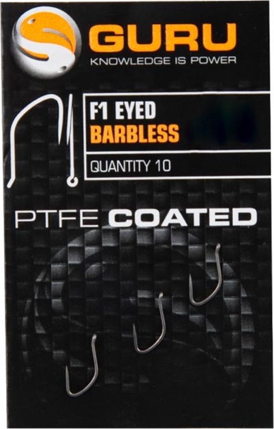 Guru F1 Eyed Hook - Maat 20 - Zwart