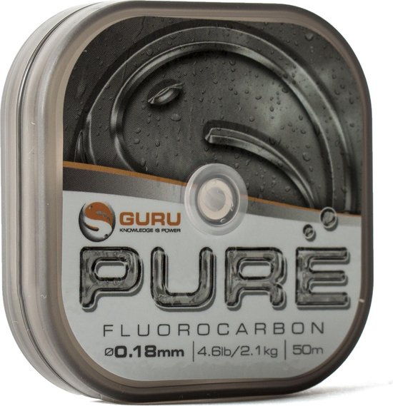 Guru - Pure Fluorocarbon - 0.18mm - 50m - Transparant van Guru