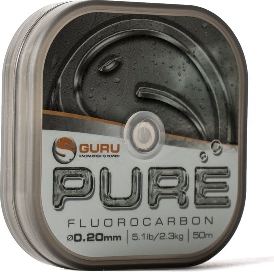Guru Pure Fluorocarbon - 0.20mm - 50m - Transparant van Merkloos