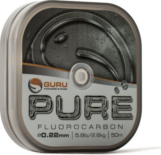 Guru Pure Fluorocarbon - 0.22mm - 50m - Transparant