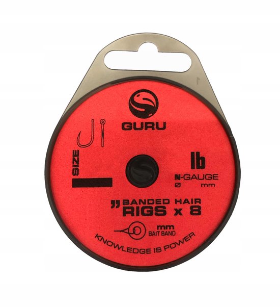 Guru QM1 Bait Bands Rig 15" - Kant-en-klare haken met elastiek van Guru