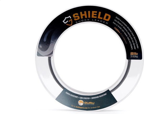Guru Shield Shockleader Line - 10lb - 0.30mm - 100m - Grijs van Merkloos