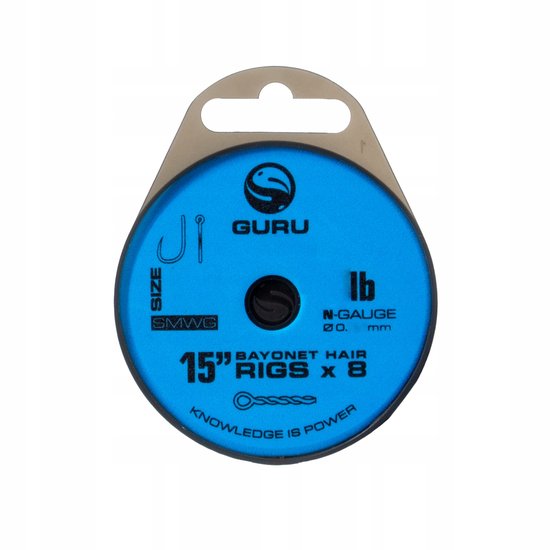 Guru Super MWG Haken met Lijn 0.17mm 38cm 8 Stuks