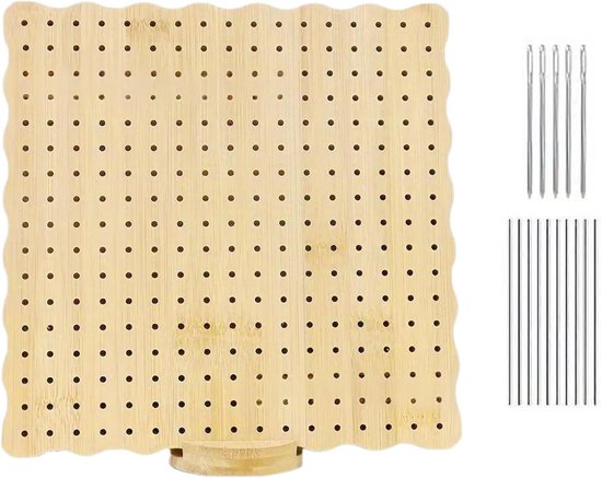 Haak Blokkeerplank - Haken Benodigdheden - Projecten Afwerken - Inclusief 10 Pennen - Klein 10x10cm van Merkloos