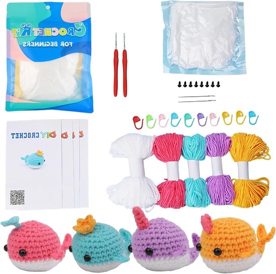 Haak Starterset - Breiset Beginners - Handwerken Leren - Compleet met Instructies - 28.6 x 25.1 x 9.4 cm