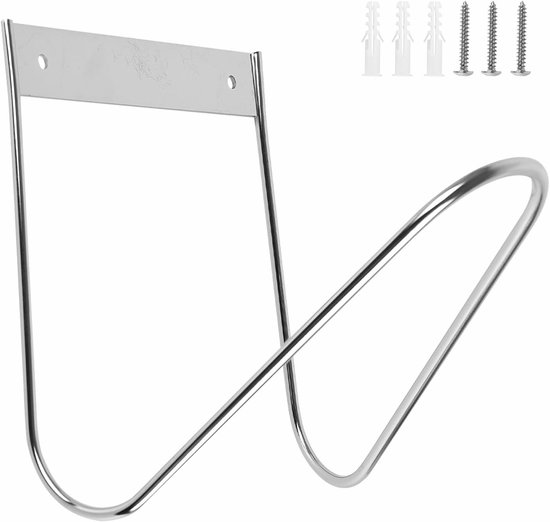 Haak voor tuinslanghouder, wandmontage, roestvrij staal, capaciteit van 5 kg, roestbestendig, slangopberghanger voor tuin gazon