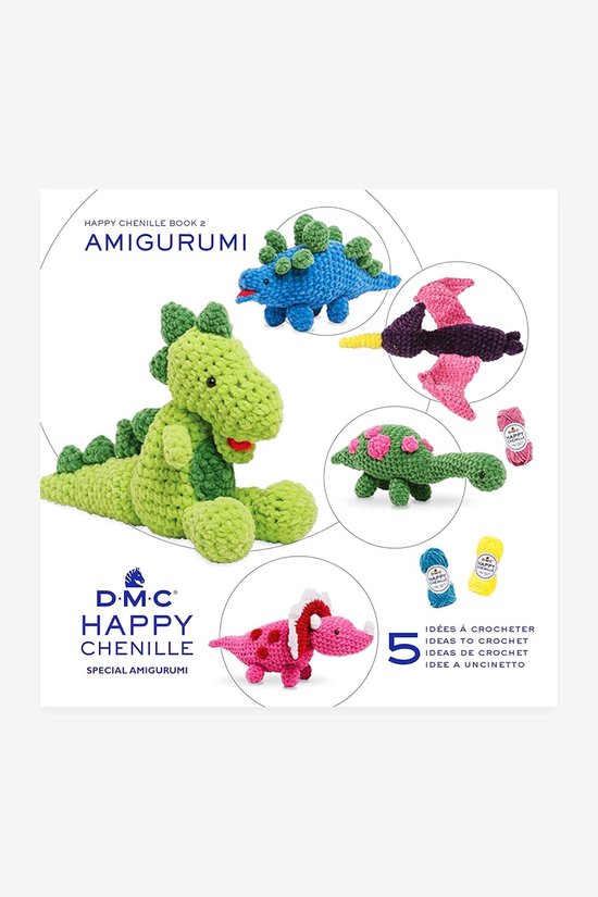 Haakboek Dinosaurus - Amigurumi Patronen - Creatief Hobby - 5 Dinosaurus Motieven - 15x15 cm - Groen van Merkloos
