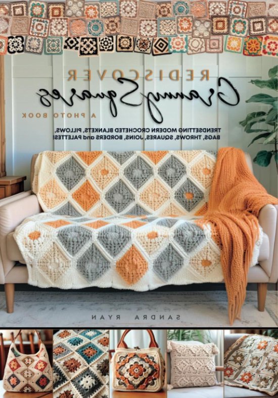 Haakboek Granny Squares - Haak Inspiratie - Moderne Ontwerpen - Meer dan 300 Foto's - 17.78 x 25.4 cm van Merkloos